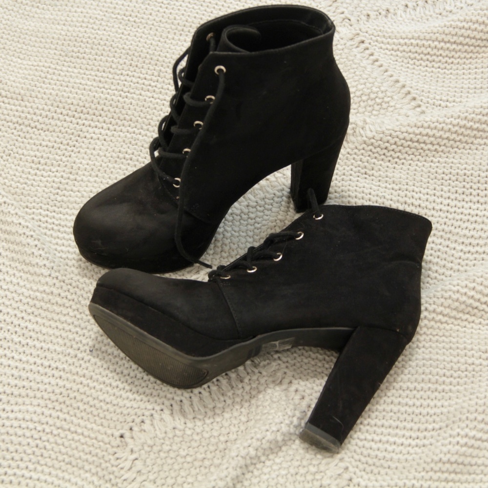 Forever 21 lace up ankle boots